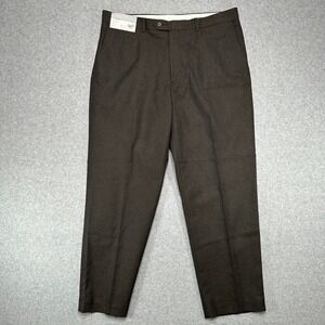 Daniel Cremieux Signature Collection Brown Houndstooth Dress Pants Flat 38x30